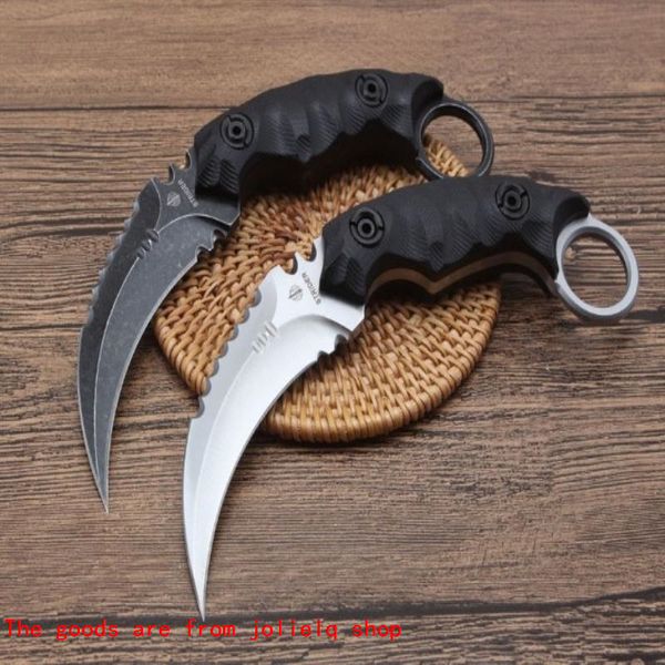 

defence strider knife karambit claw d2 blade fixed blade machete g10 handle tactical camping hunting survival pocket military qynf 75p27