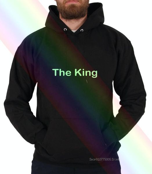

men's hoodies & sweatshirts 2021 designers t shirts mens the king glow in dark adults hoodie, Black