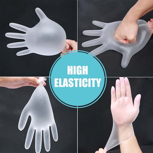 

100pcs heartmed disposable vinyl gloves transparent dishwash/kitchen/garden/industrial latex pvc household