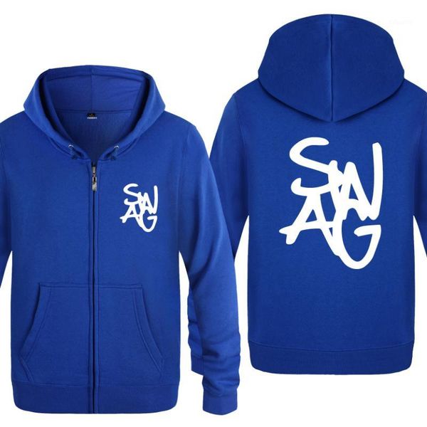 

swag creative letter sweatshirts men 2018 mens zipper hooded fleece hoodies cardigans1, Black