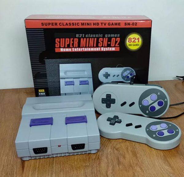 

hdmi/av tv video game console handheld retro family game console with 821 classic for snes games dual gamepad