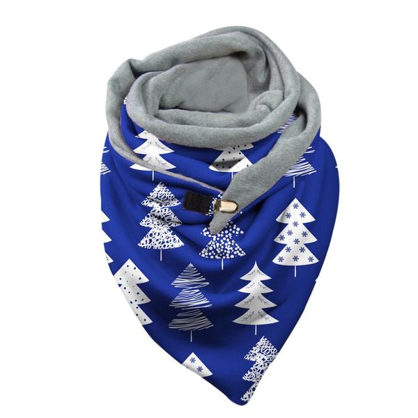 

winter women christmas print scarves button soft wrap casual warm scarf shawls winter windproof warm lady scarf foulard femme, Blue;gray