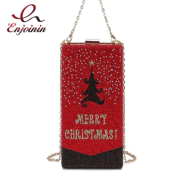 

роскошные алмазный red christmas party evening bag клатч для женщин мода кошельки и сумки на ремне цепи сумки crossbody