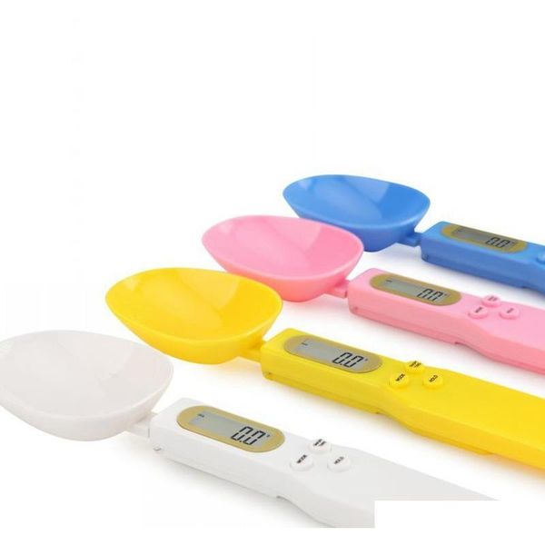 

measuring spoons with scale 500g/0.1g capacity digital electronic scale kitchen baking weighing lcd jlldsn mywjqq