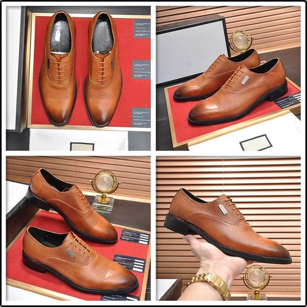 

2019 new men designer dress shoes genuine leather male oxford italian classic vintage lace-up luxury men's brogue shoes oxford us 11, Black