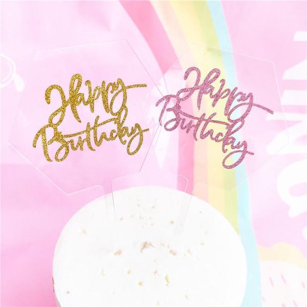 

acrylic happy birthday cake er glitter letters transparent cake er for girls birthday party decorations baby shower1