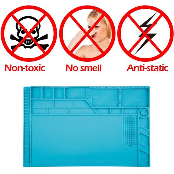 

hand & power tool accessories 55x35cm large size soldering mat with magnetic repair silicone work for electronics computer phone diy welding