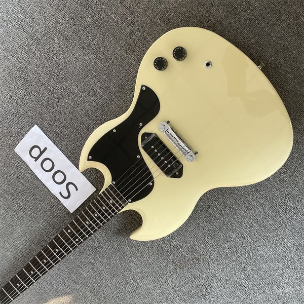 

electric guitar, white custom electric guitar