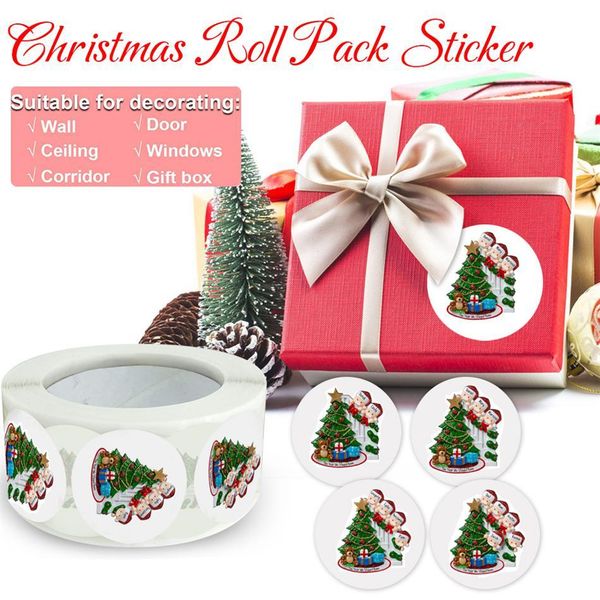

quarantine survivor christmas circle paper sealing label stickers for bakery packaging decoration gifts stationery dhc2573