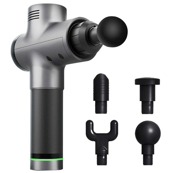 

muscle massage gun sport therapy massager body relaxation pain relief slimming shaping massag 4 heads with bag