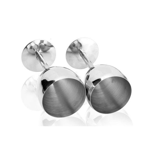 

drinking stainless steel cup wine glass 180ml champagne goblet double wall insulated metal barware kitchen tools vg62