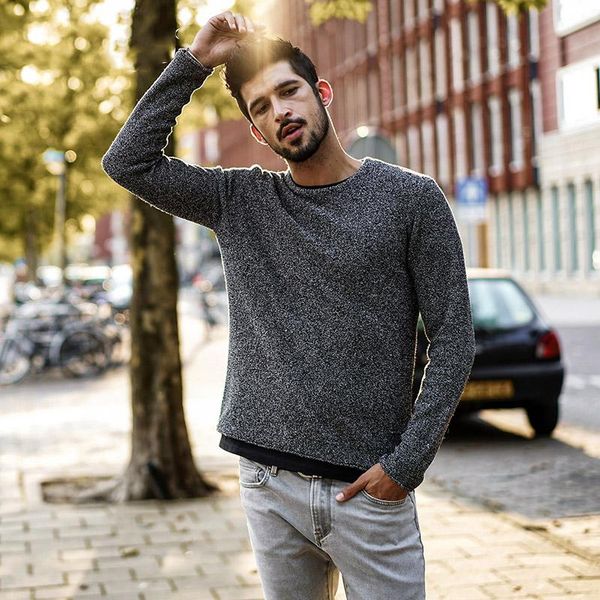

men's sweaters 2021 autumn winter casual sweater men colored wool knitted pullovers fashion slim fit christmas gift male, White;black