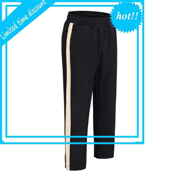

black grey navy hip hop loose velour pants contrast stripe sweatpants zippered ankles relaxed-fit