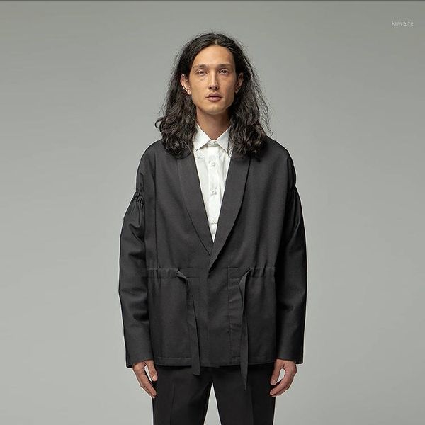 

men's jacket style waistband pajama collar lapel suit high-end custom men's fashion clothes [m-6xl]taillissime1, White;black
