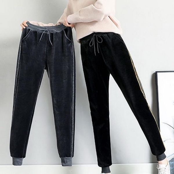 

plus size 3xl motion pants women new spring autumn 2020 korean version loose harem pants elastic waist casual ladies' trousers, Black;white
