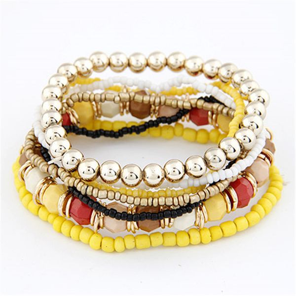 

multcolor 2020 designer new fashion ocean style sets / bracelet jewelry for women ing, Golden;silver
