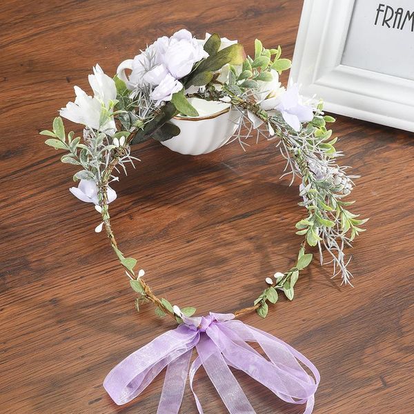

haimeikang fairy floral wreath headbands for girls flower headband bride bridesmaid wedding hair accessories new jllwdv