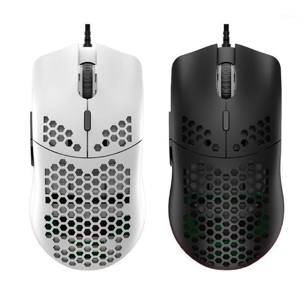 

mice m6 hollow honeycomb pattern game mouse lightweight rgb wired gaming 12000dpi 7keys for lovers1