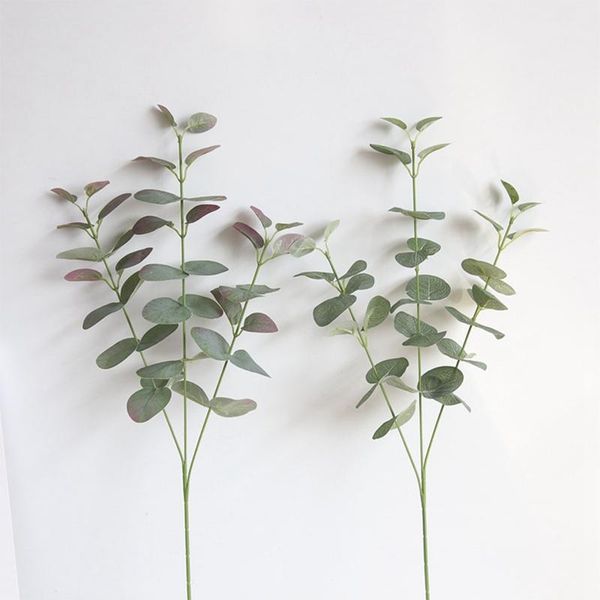 

single eucalyptus nordic money leaf simulation flowers home decoration wedding plant wall fake flowers1