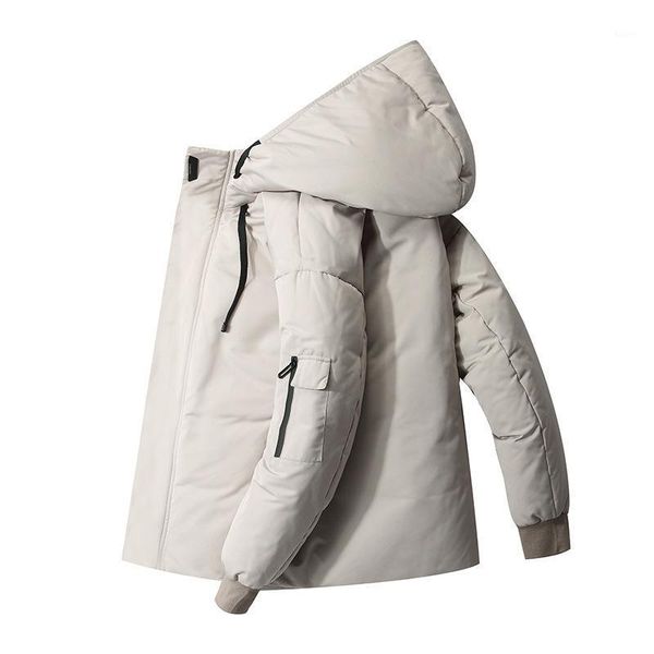 

joker down jacket in winter outdoor han edition warm men handsome man with thick brief paragraph coat against the trend1, Black