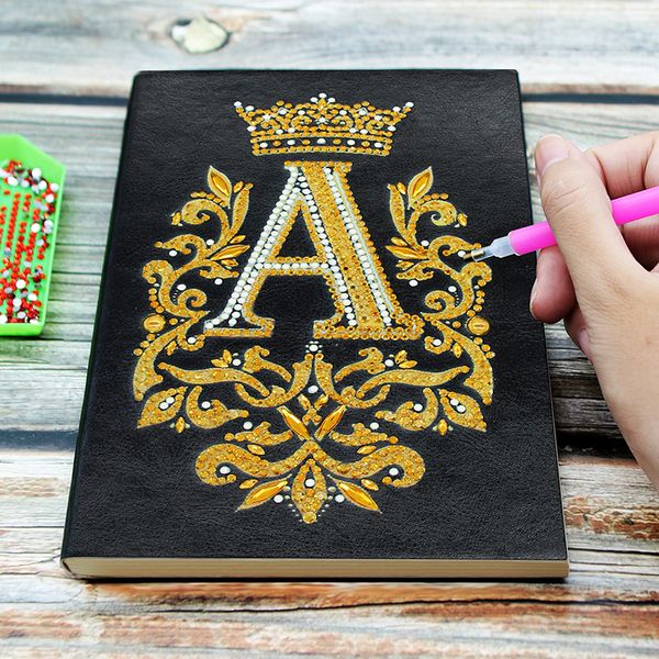 64 páginas A5 Notebook DIY criativo especial em forma de diamante pintura notebook diamante livro bordado diamante cruz costurar presente 201202