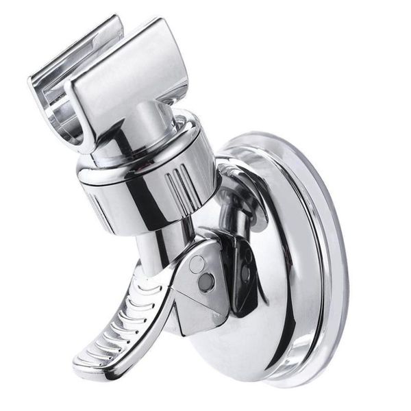 

bathroom organizer shower head handset holder chrome bathroom wall mount adjustable suction bracket*30 gift drop shipping