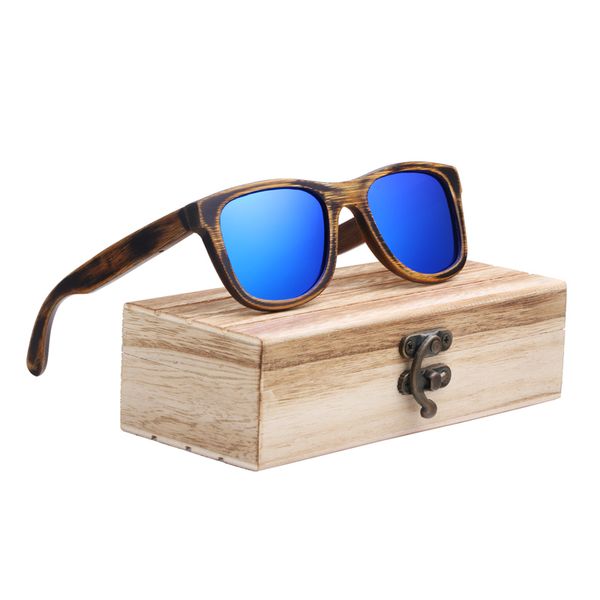 

berwer 2021 fashion wooden sunglasses men bamboo sun women wood glasses oculos de sol masculino, White;black