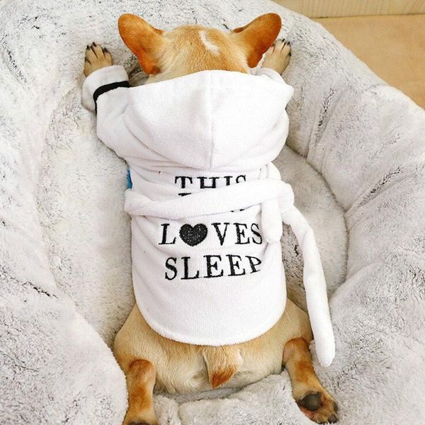 

dog apparel pet pajamas cat bathrob sleeping clothes indoor soft bath super absorbent drying towel for puppy dogs cats