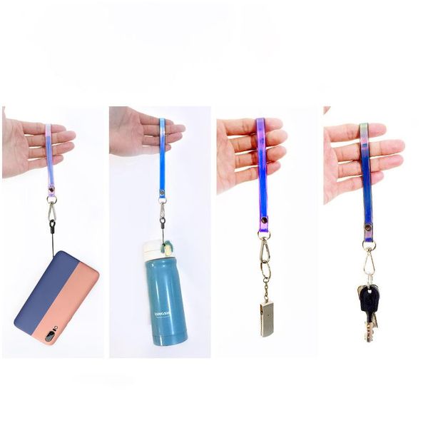 

shellnail laser discolor weaving lanyard neck strap for keys id card mobile phone straps for phone usb badge holder h qylovc