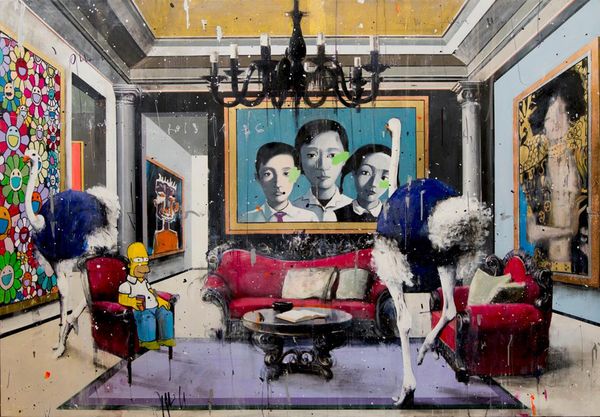 

angelo accardi welcome to my house home decor handpainted &hd print oil painting on canvas wall art canvas pictures 201227