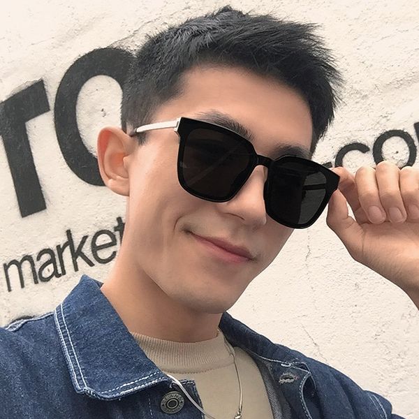 

корейский модный бренд солнцезащитные очки женские квадратные рамки уличные фото мужские вождения поляризацию анти ультрафиолетовые солнцеза