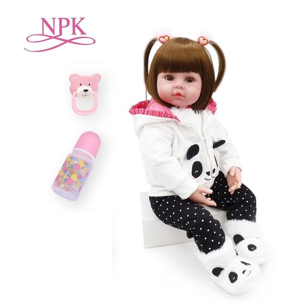 

npk 48cm reborn baby toy dolls soft silicone vinyl reborn baby girl dolls bebes reborn bonecas play house toys child plamates y200111
