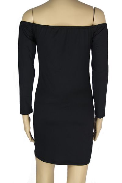 

womens fashion dress5108 black white long sleeve base skirt bsuj, Black;gray