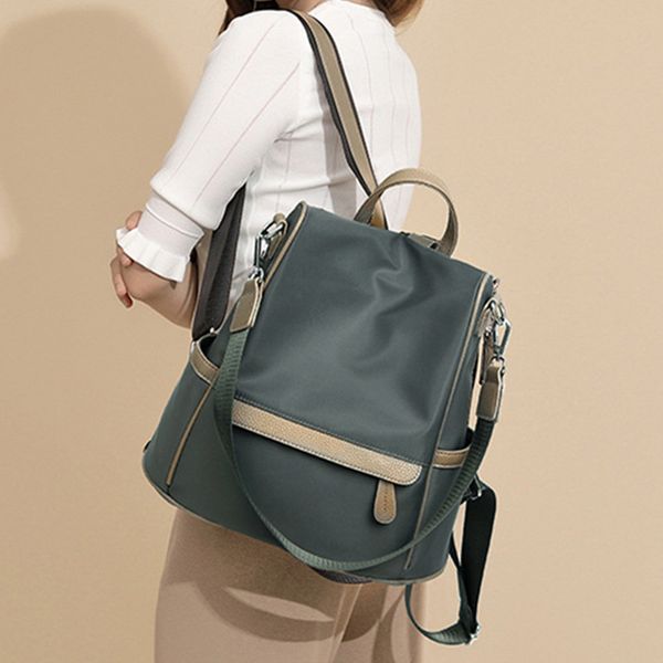 

black multi-function shoulder backpack oxford western girl fashion travel backpack female shopping backpacks large-capacity school backpack