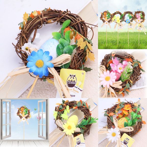 

egg wreath decoration flower table gift easter door ornament parade festive supplies 3 nrnk5