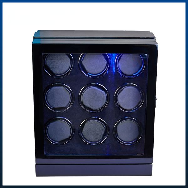 

watch winders mechanical watch winder multi-bit lcd smart roll case motor shaking jewelry box(the logistics price pls contact us), Black;green