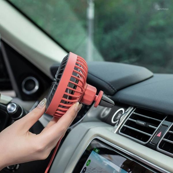 

1 pcs portable car fan air outlet vent mini blade fan electric cooler for dashboard air vent decorative 3 speeds abs dc5v1