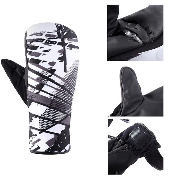 

winter snowboard gloves warm and comfort ski gloves for outdoor snowmobile skiing snow sports with windproof and waterproof jllnph, Black
