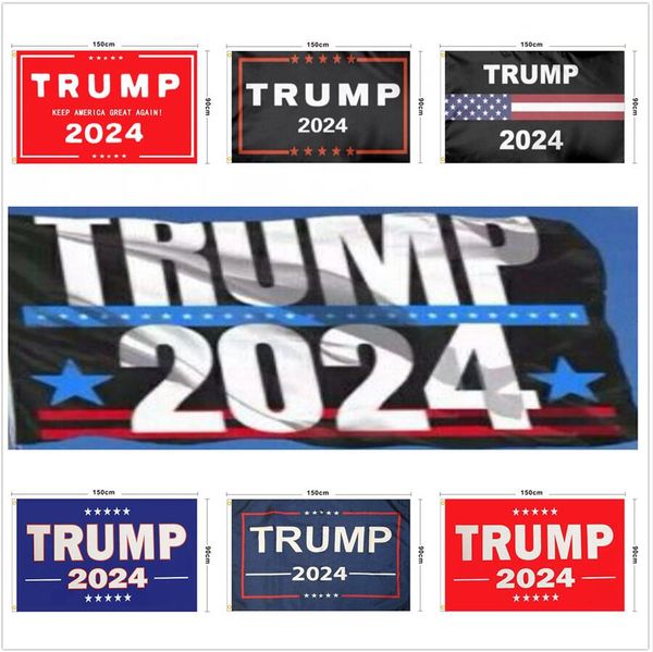 

150*90cm trump flag 2024 election flag banner donald trump keep america great again 10 styles polyester flag dda831