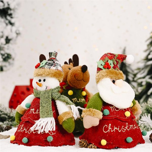 

christmas decorations year 2021 snowman candy gift bags storage bag dragee apple jewelry kids pack decoration