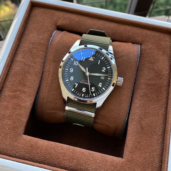 

2020 big pilot classic mark xvii men watches spitfire leather joker international wristwatches pilots gun mens watch d10520