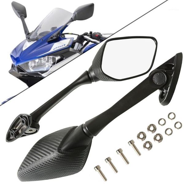 

2pcs motorcycle side rear view mirror handle bar rearview mirrors for yzf r3 r25 2013-2020 autobike items1