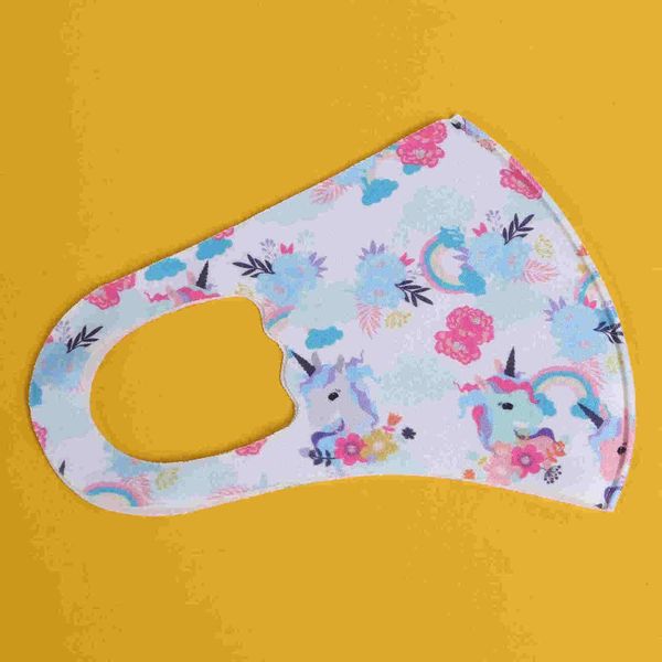 

cute children kids ice silk protective printed masks dustproof breathable anti-haze repeatable washing customizable shields mout idz6b