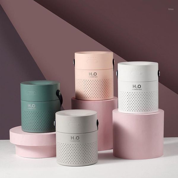 

sale portable usb air humidifier essential oil diffuser with handle double spray port 7 colorful led lights for home office1