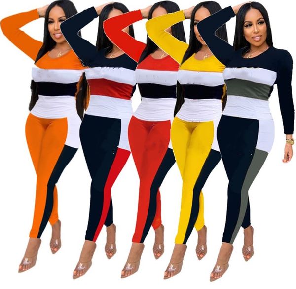 

women 2 piece set leggings sweatsuit long sleeve shirts long pants fall winter clothing fashion outfits slim jogger suit 1988, White