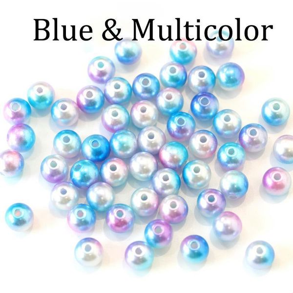 

3 4 6 8 10 12 mm with hole multicolor abs imitation simulated pearl loose spacer pearls beads for jewelry making diy h bbyjba
