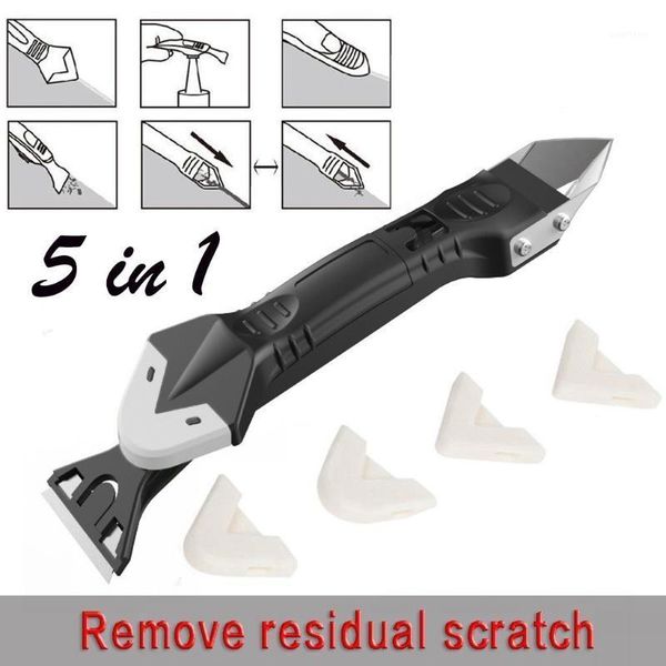 

5-in-1 silicone remover caulk finisher sealant smooth scraper grout kit tools spatula angle scraping seam tool set accessories1