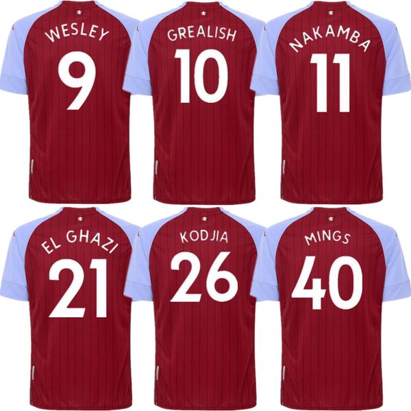 

aston grealish футбол для футбола вилла 2020 21 mcginn wesley wazyihane m.trezeguet nakamba el ghazi mings kodjia samatta targett футболка, Black;yellow