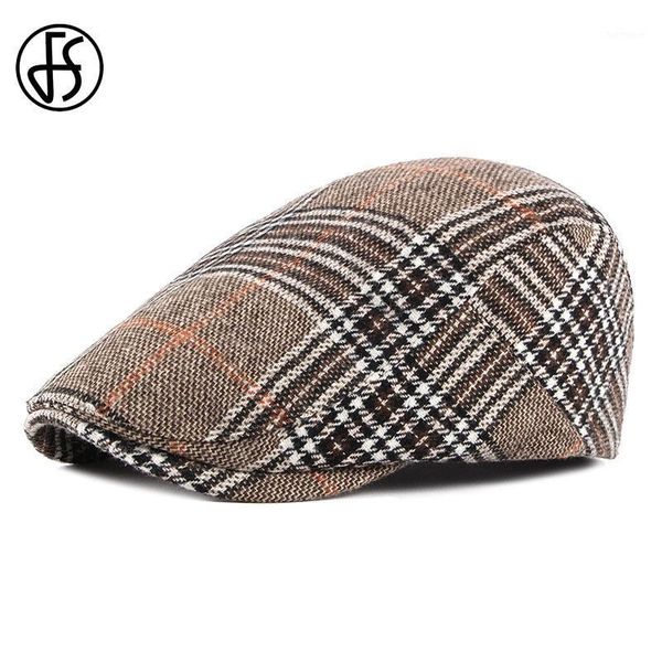 

fs autumn winter men wool beret women hat vintage plaid ivy newsboy flat cap retro berets artist painter male berets hats1, Blue;gray