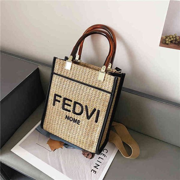 

84% off shop factory net safflower with large capacity straw hand tote women's new fenjia shoulder bag